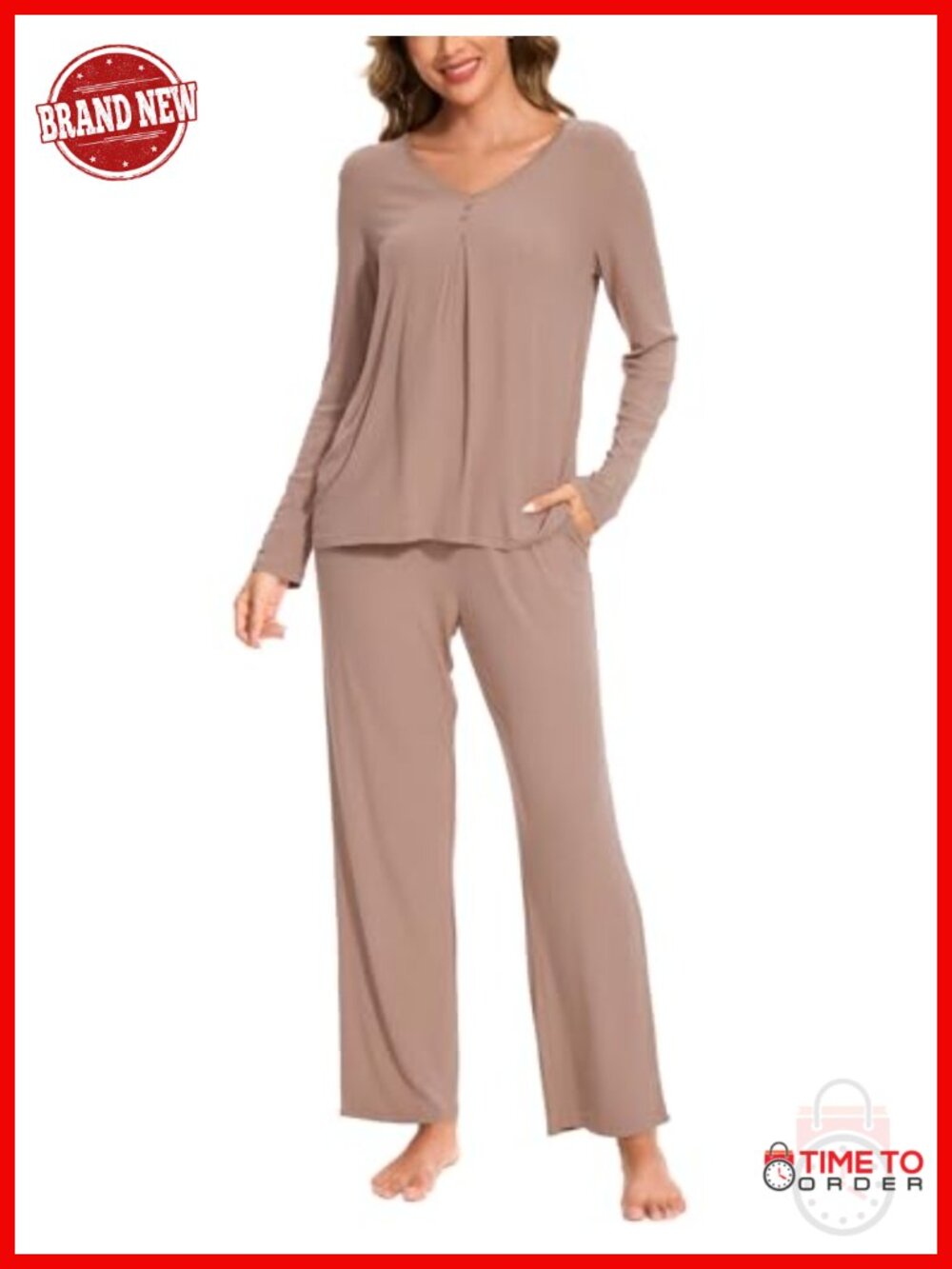 Bamboo Viscose Cooling Pleated Pajama Set